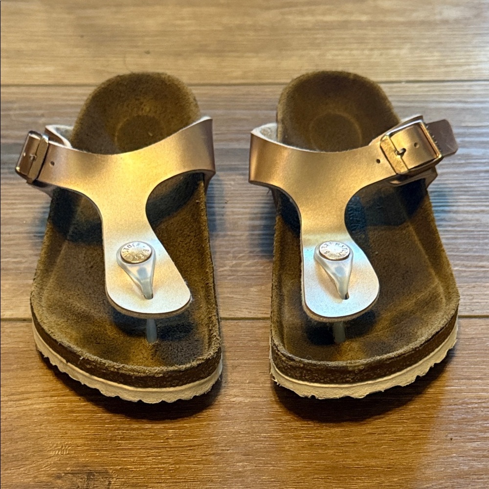 Birkenstock Pink Metallic Tan Sandals 30 190 C12